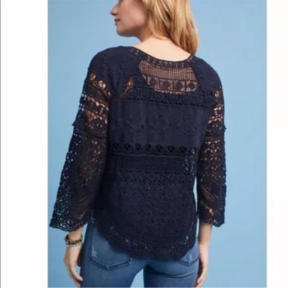 ⬇️Anthropologie | Deletta Crochet Top sz S ✨ - Picture 2 of 3